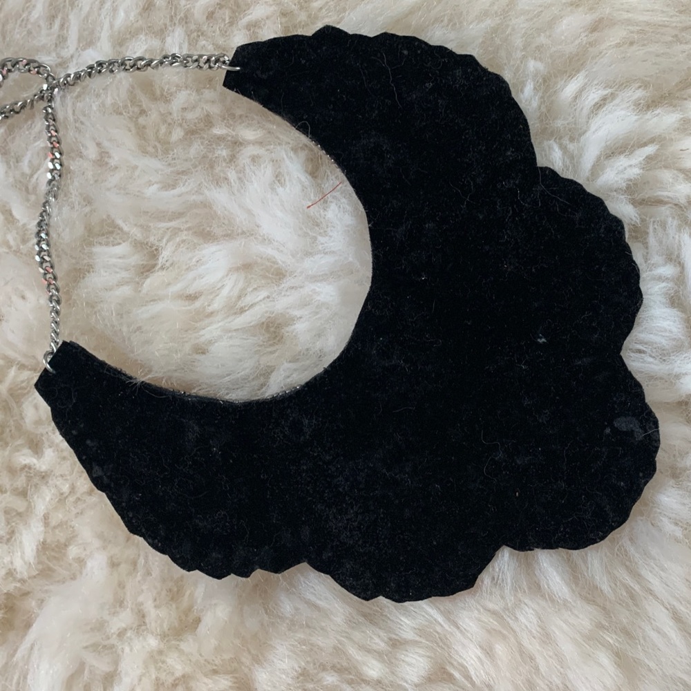 Sequin Beaded Bib Collar Statement Necklace - Picture 3 of 5